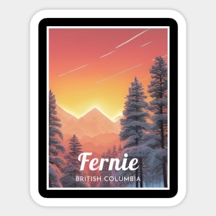 Fernie British Columbia Canada ski Sticker